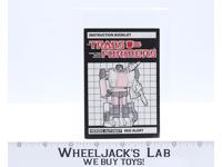 Red Alert Action Figure Instruction Manual Booklet 1985 G1 Transformers