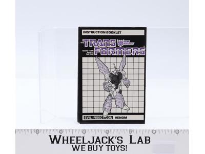 Venom Action Figure Instructions Manual Booklet 1985 Vintage G1 Transformers