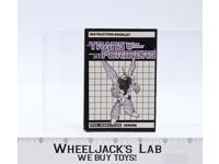 Venom Action Figure Instructions Manual Booklet 1985 Vintage G1 Transformers