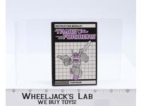 Tantrum Action Figure Vintage Instruction Manual Booklet 1986 G1 Transformers