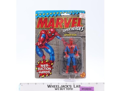 Amazing Spiderman Web-Suction Hands Marvel Superheroes Figure 1990 ToyBiz MOSC