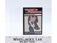 Twin Twist Instructions Manual Booklet 1985 Hasbro G1 Transformers