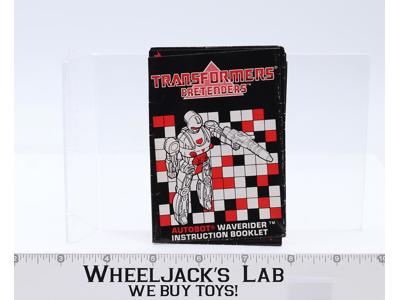 Waverider Action Figure Instruction Manual Booklet 1987 G1 Transformers