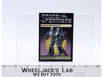 Thundercracker Instructions Manual Booklet 1984 Hasbro G1 Transformers Vintage