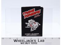 Helicopter w/ Over-Run Vintage Instruction Manual Booklet 1989 G1 Transformers