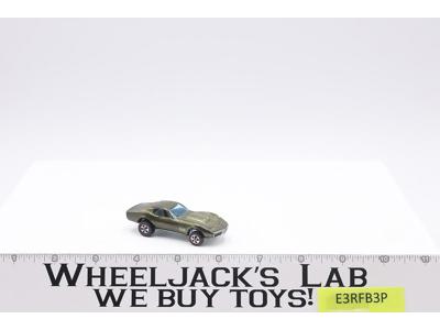 Custom Corvette Olive Green 1968 Mattel Redline Hot Wheels Vintage RL