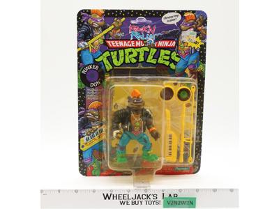 Punker Don TMNT Rock 'n' Rollin' 1991 Playmates Action Figure NEW SEALED
