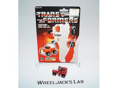 Swerve WITH CARDBACK Vintage Hasbro 1986 G1 Transformers Action Figure