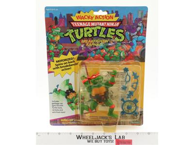Breakfightin' Raphael Wacky Action TMNT 1990 Playmates Action Figure NEW SEALED