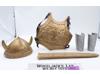Viking Hat Chest Armor Wrist Braces & Sheath HG Toys Vintage Role Play Costume