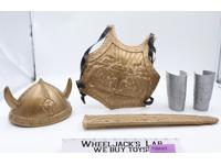 Viking Hat Chest Armor Wrist Braces & Sheath HG Toys Vintage Role Play Costume