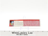 Blurr Action Figure Robot Tech Spec 1986 Vintage Hasbro G1 Transformers