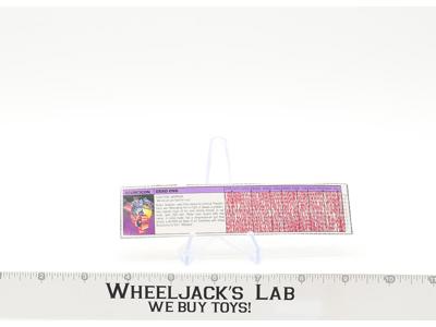 Dead End Action Figure Tech Spec 1986 Vintage Hasbro G1 Transformers