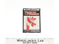 Scattershot Action Figure Instruction Manual Booklet 1987 Hasbro G1 Transformers