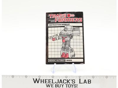 Skids Instructions Manual Booklet 1985 Hasbro G1 Transformers Vintage Figure