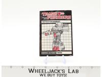 Skids Instructions Manual Booklet 1985 Hasbro G1 Transformers Vintage Figure