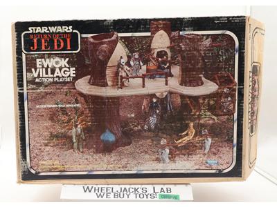 Endor Ewok Village 100% Complete W/Box Star Wars 1983 Kenner Vintage Playset