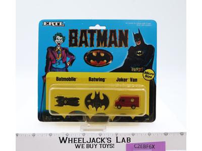 Batman Micro Batmobile Batwing Joker Van Set 1989 ERTL Diecast Metal NEW SEALED