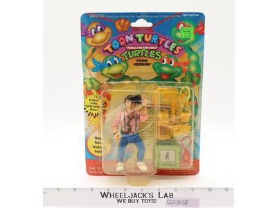 Toon Vernon 100% Complete W/ Card TMNT 1993 Playmates Action Figure