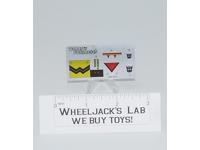 Scavenger Decal Sticker Sheet G1 Transformers 1985 Vintage Action Figure