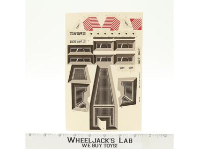 Rebel Armored Snowspeeder UNUSED Sticker Sheet ORIGINAL 1980 Star Wars Kenner