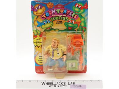 Toon Burne 100% Complete W/ Card TMNT 1993 Playmates Action Figure