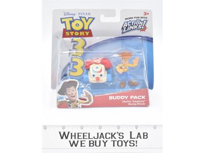 Buddy Pack Toy Story 3 Chatter Telephone Waving Woody NEW 2009 Disney Pixar