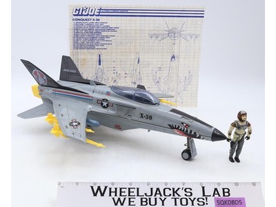 Conquest X-30 W/Slip Stream 100% Complete G.I. Joe 1986 Hasbro Vintage Vehicle