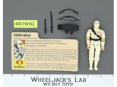 Storm Shadow V1 100% Complete G.I. Joe 1984 Hasbro Vintage Action Figure