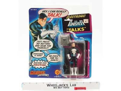 The Punisher Marvel Super Heroes Electronic Talks W/Card & Bubble 1991 Toy Biz