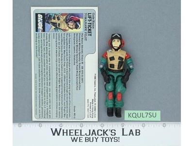 Lift-Ticket V1 G.I. Joe 1986 Hasbro Vintage Action Figure