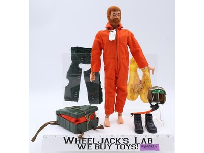 GI Joe Fighter Pilot Flocked Brown Hair 1967 Vintage Hasbro 12" Action Figure