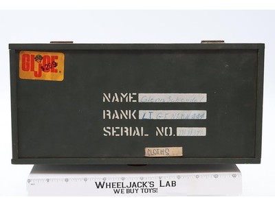 GI Joe Wooden Footlocker Case with Tray Rope Handles Hasbro 1964 Accessory