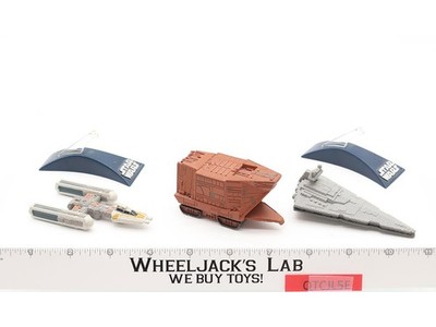 Star Wars DIE-CAST Titanium Series 1996 Hasbro Vintage Three Vehicles W/ Stands