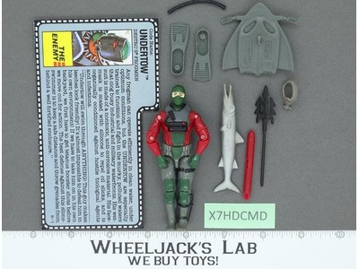 Undertow V1 100% Complete G.I. Joe 1990 Hasbro Vintage Action Figure