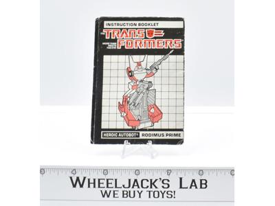 Rodimus Prime Action Figure Instruction Manual Booklet 1986 G1 Transformers