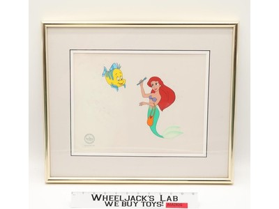 The Little Mermaid & Flounder Serigraph Disney Certified - Edition Size 2500