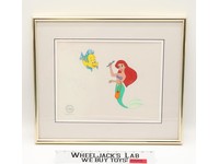 The Little Mermaid & Flounder Serigraph Disney Certified - Edition Size 2500