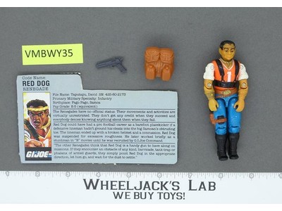 Red Dog V1 100% Complete G.I. Joe 1987 Hasbro Vintage Action Figure