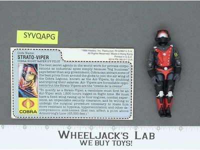Strato-Viper V1 100% Complete G.I. Joe 1986 Hasbro Vintage Action Figure