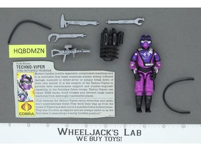 Techno-Viper V1 100% Complete 1987 G.I. Joe Hasbro Vintage Action Figure