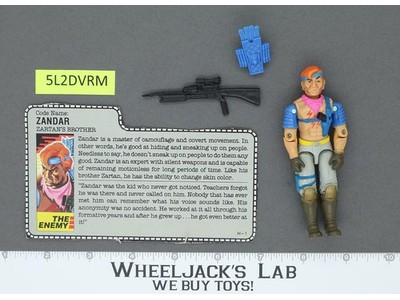 Zandar V1 100% Complete G.I. Joe 1986 Hasbro Vintage Action Figure