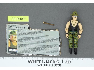 Sgt. Slaughter V2 100% Complete G.I. Joe 1986 Hasbro Vintage Action Figure