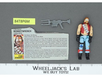 Monkeywrench V1 100% Complete G.I. Joe 1986 Hasbro Vintage Action Figure