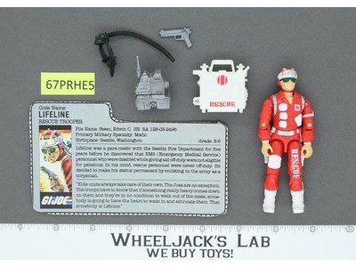 Lifeline V1 100% Complete 1986 G.I. Joe Hasbro Vintage Action Figure