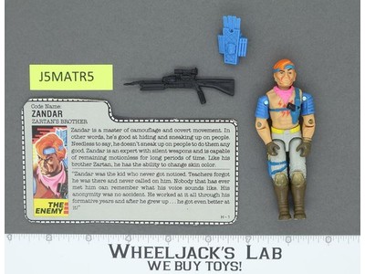 Zandar V1 100% Complete G.I. Joe 1986 Hasbro Vintage Action Figure