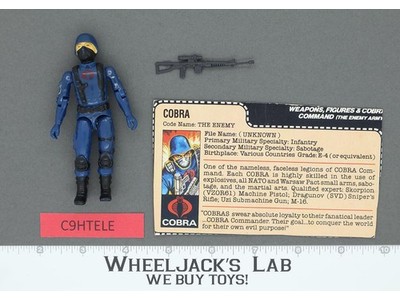 Cobra V1 Straight Arm 100% Complete G.I. Joe 1982 Hasbro Vintage Action Figure