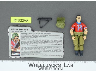 Bazooka V1 100% Complete G.I. Joe 1985 Hasbro Vintage Action Figure
