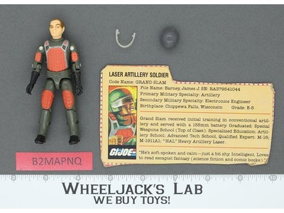 Grand Slam V1 Straight Arms 100% Complete G.I. Joe 1982 Hasbro Vintage Figure