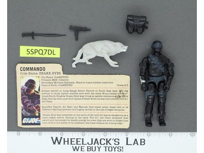 Snake Eyes & Timber V2 100% Complete G.I. Joe 1985 Hasbro Vintage Action Figure